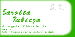 sarolta kubicza business card